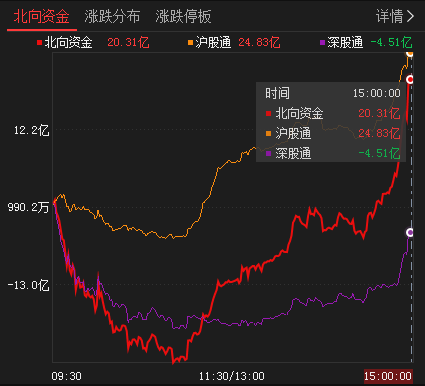 29日北向资金净卖出近6亿元 尾盘积极进场