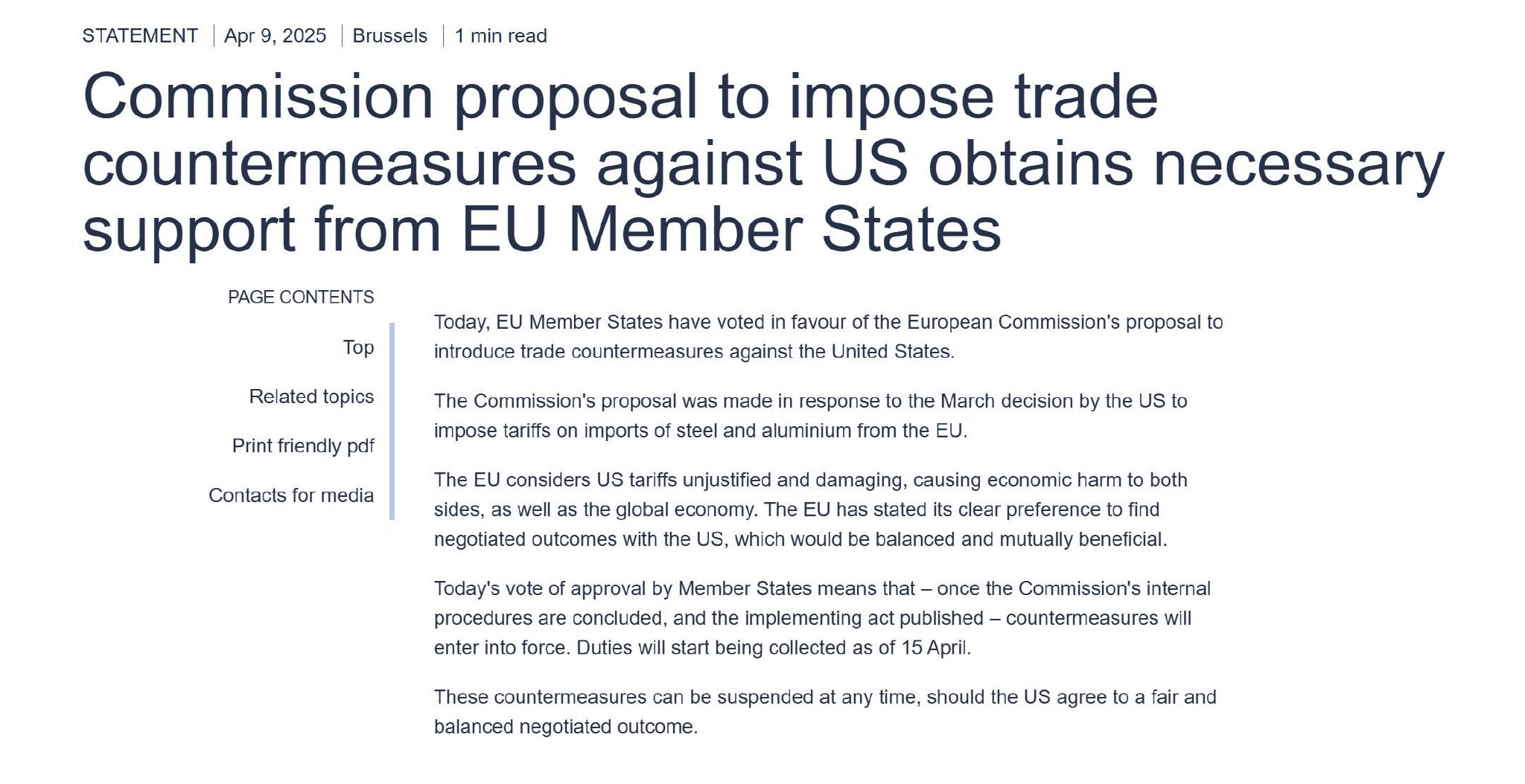 特朗普称拟对欧盟进口商品征收50%关税