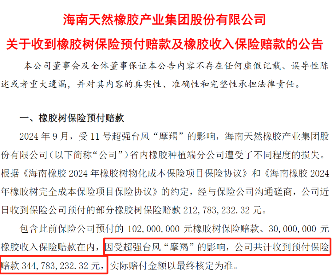 海南橡胶：目前在海南岛拥有300余万亩土地