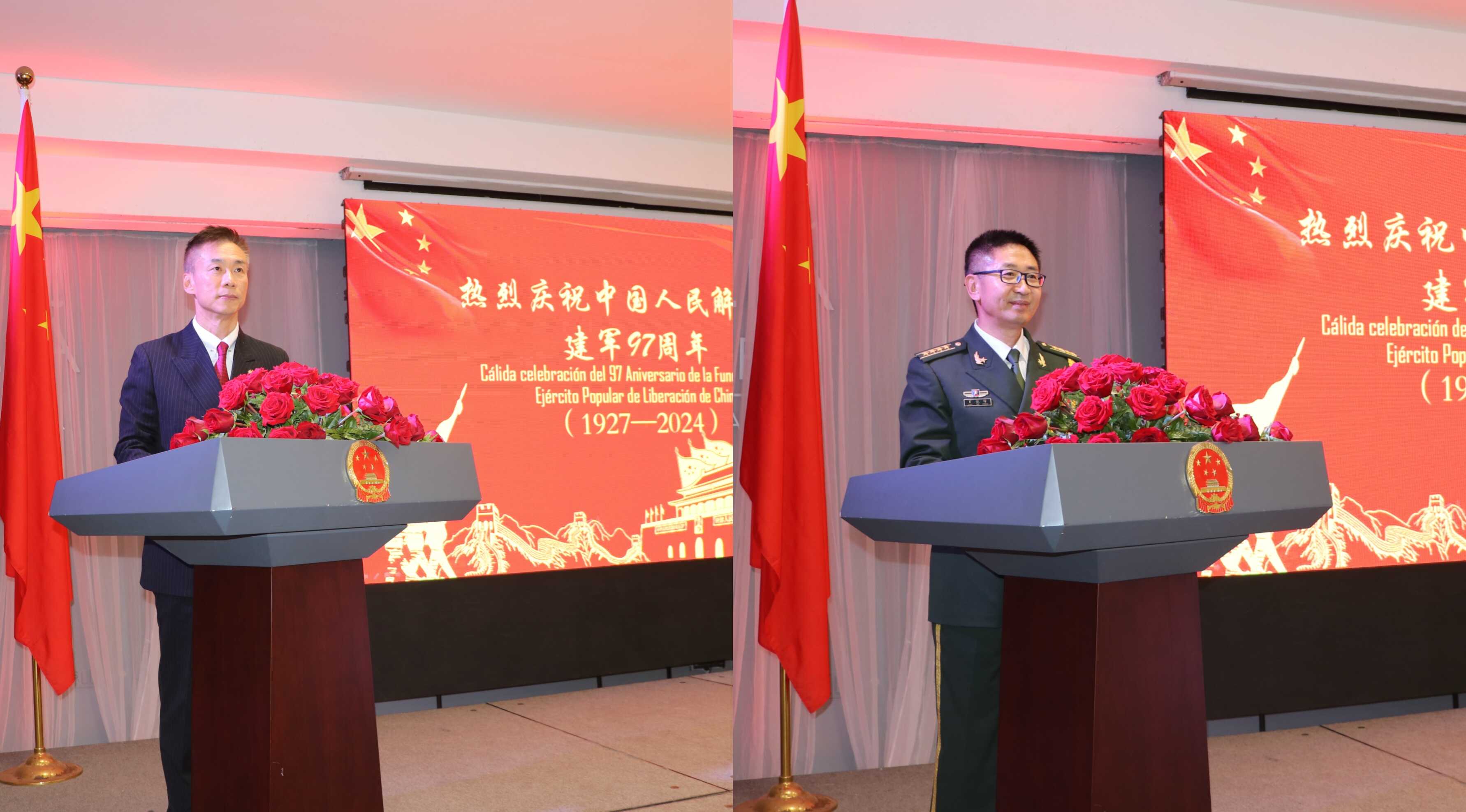 驻马里使馆举办庆祝中国人民解放军建军98周年招待会