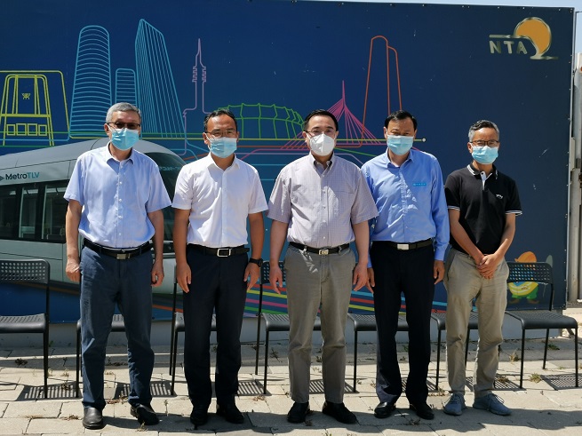 以色列特拉维夫绿线轻轨项目贯通仪式举行