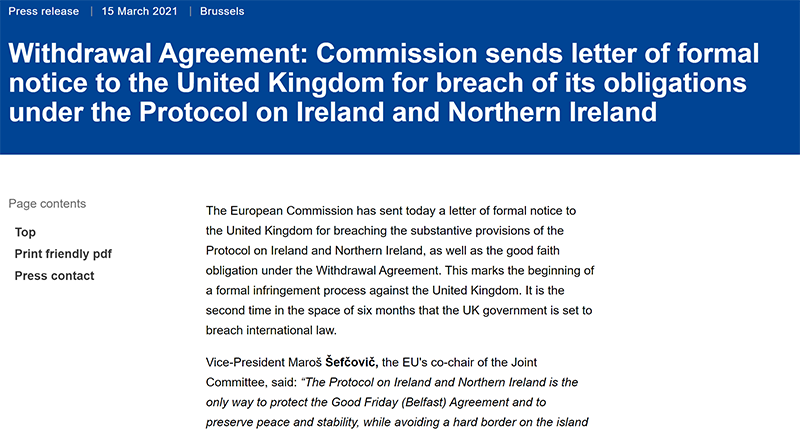 7月份爱尔兰进出口额双降