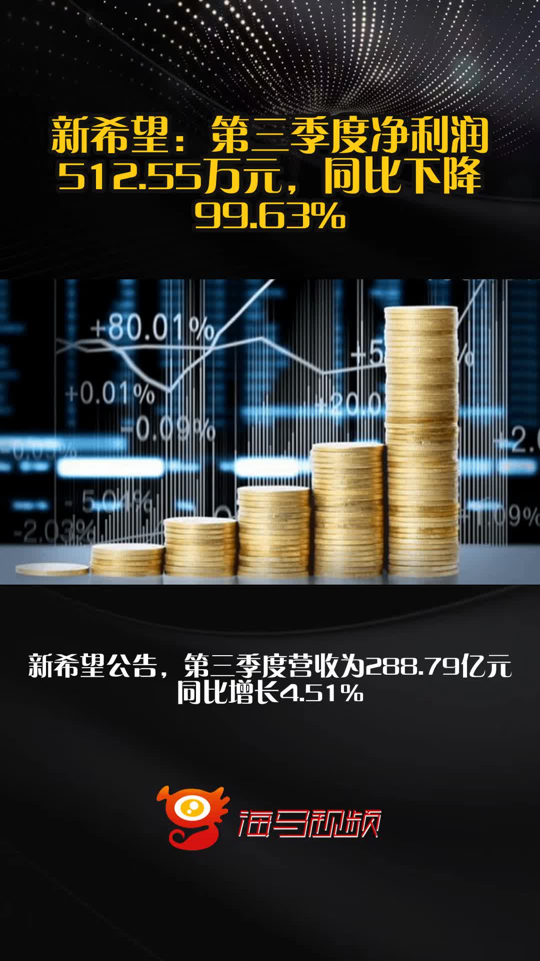 新希望：10月份生猪销售收入同比下降7.83%