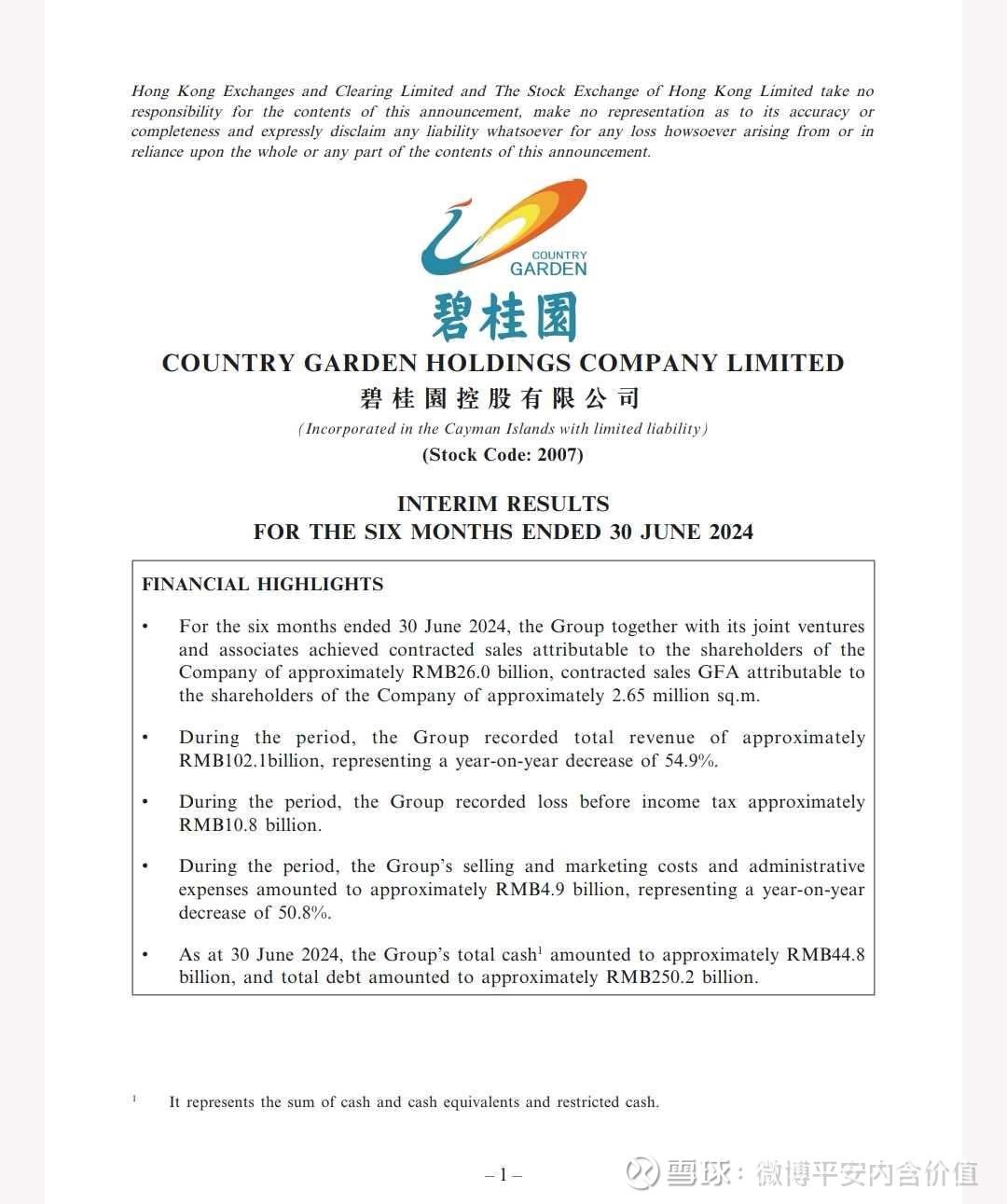 碧桂园境内债务重组方案获债权人通过 9只债券本金总额超138亿元