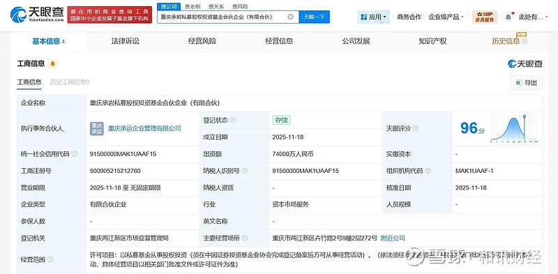 浦东科创集团等投资成立私募基金 出资额15.1亿元