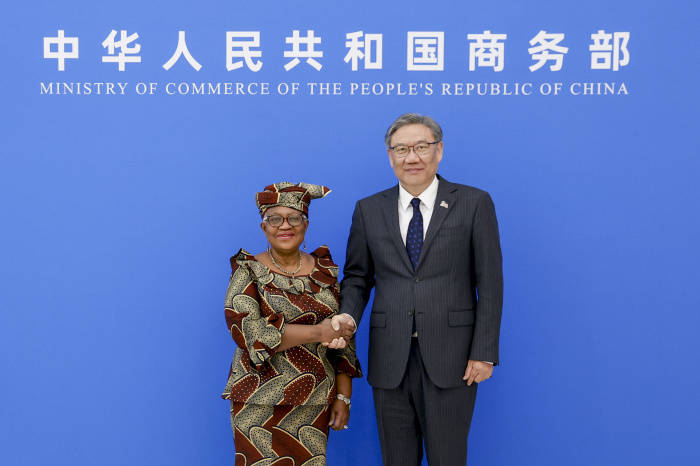 商务部部长王文涛会见联合国贸发会议秘书长格林斯潘