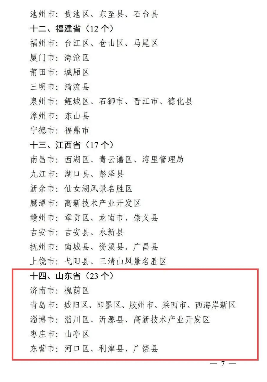 教育部公布2025年国家学前教育普及普惠县（市、区）名单（第一批）